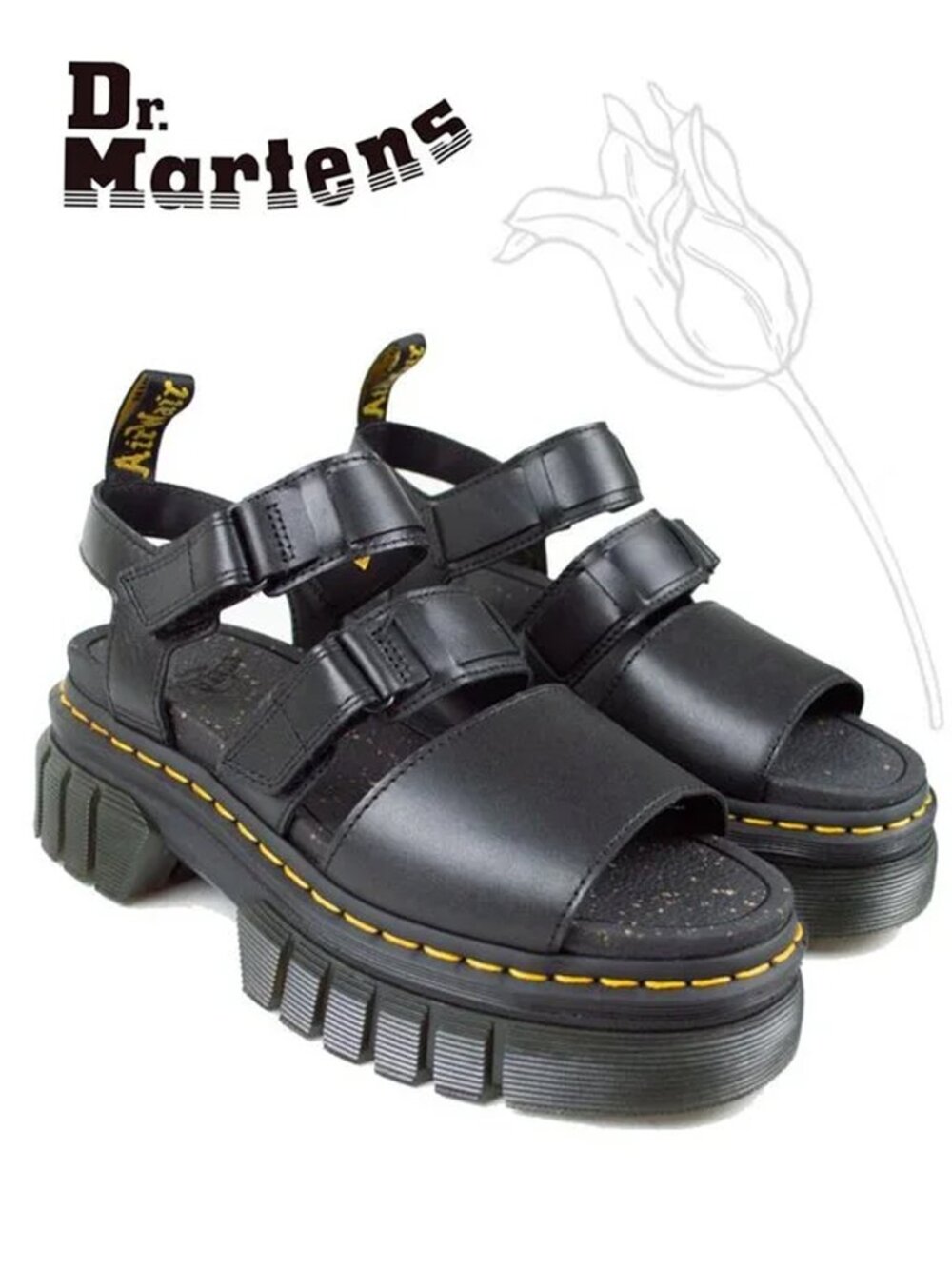 Dr. Martens Women's Ricki 3 Strap Sandals